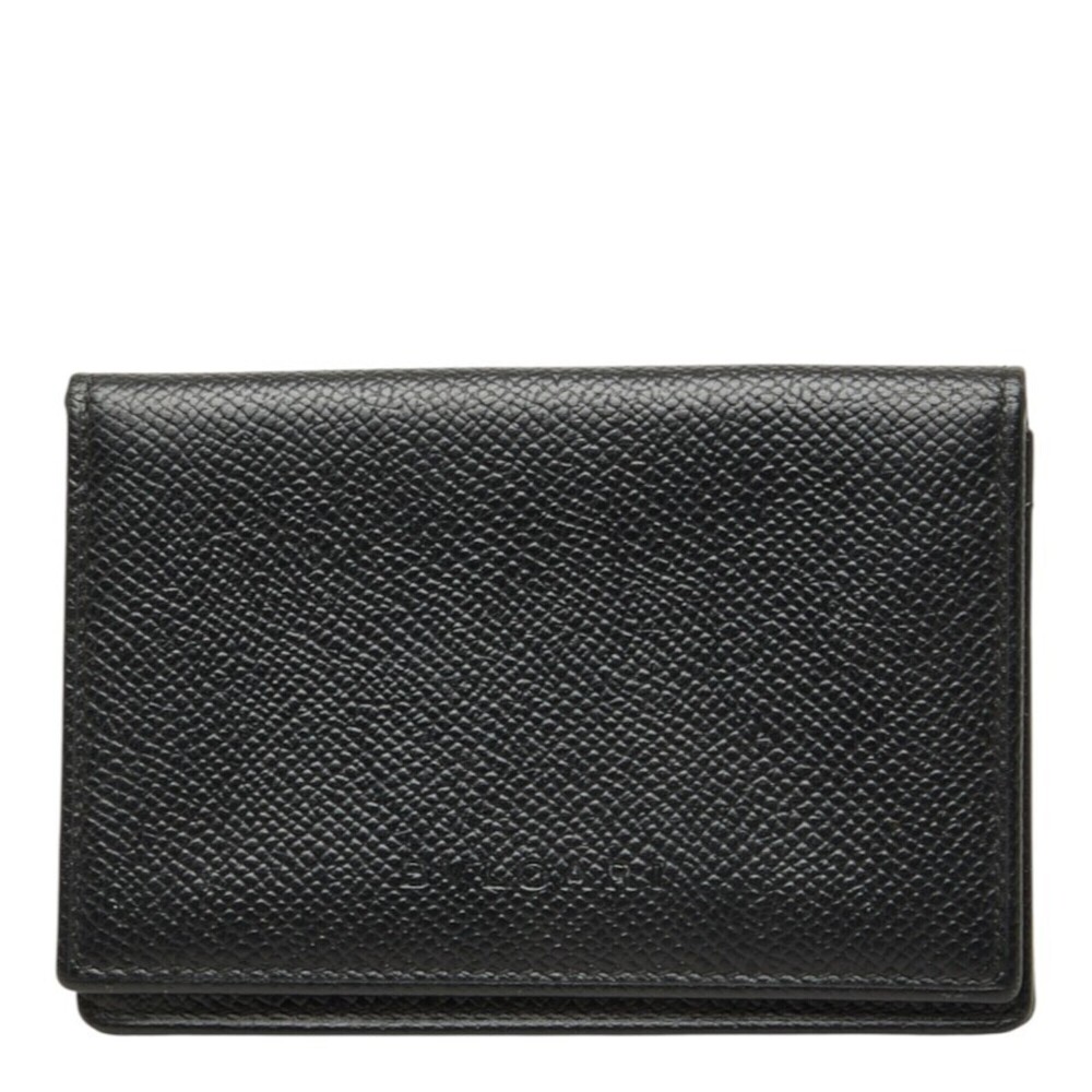 Bulgari Pass Case, Business Card Holder/Card Black Leather, Women's BVLGARI